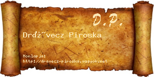 Drávecz Piroska névjegykártya